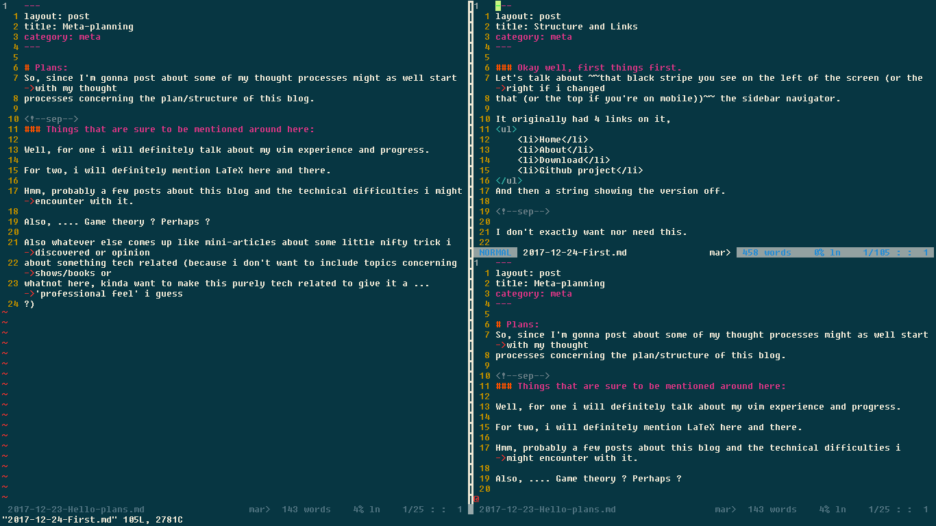 vim instance 2